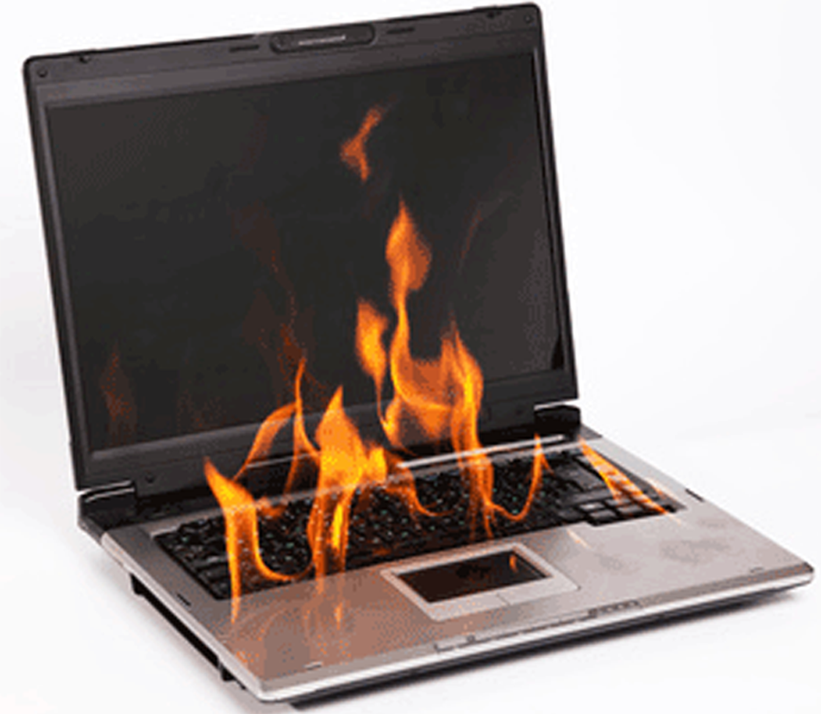burning computer